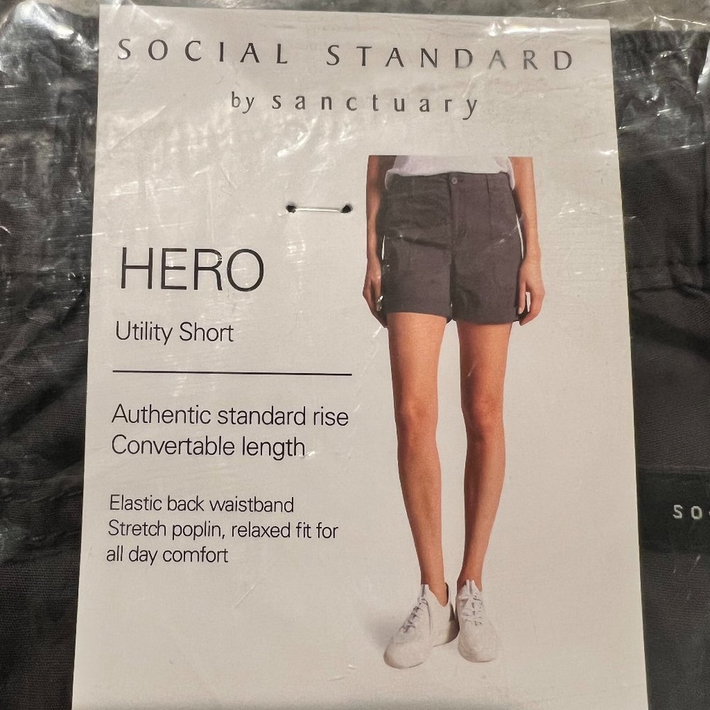 Social Standard By Sanctuary Womens Hero Utility Short Poplin Roll Tab G…
